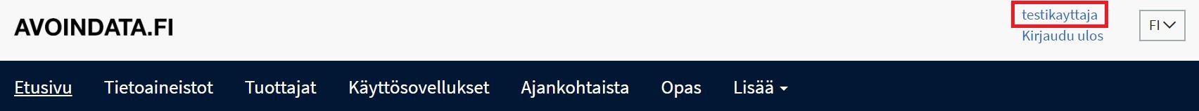 Pääset omalle profiilisivullesi valitsemalla käyttäjänimesi.
